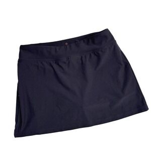 Talbots Black Athletic Golf Tennis Skirt Skort Zipper Pocket‎ Size M Petite